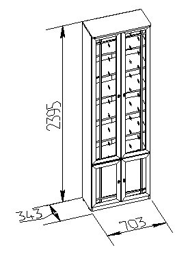 Шкаф для книг Sherlock 32, Дуб Сонома в Химках - изображение 3