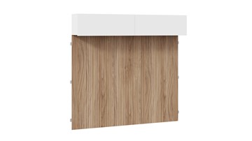 Шкаф навесной с декоративными панелями Порто (366) СМ-393.21.023-24 (Белый жемчуг/Яблоня беллуно/Белый софт) в Подольске