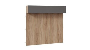 Шкаф настенный с декоративными панелями Порто (366) СМ-393.21.023-24 (Яблоня Беллуно/Графит софт) в Подольске