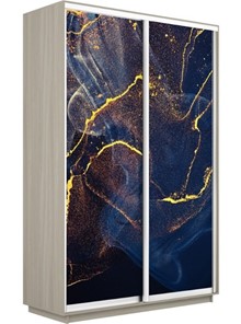 Шкаф 2-дверный Экспресс 1600x600x2400, Абстракция золотая пыль/шимо светлый в Москве