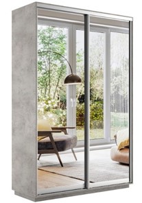 Шкаф 2-дверный Экспресс (2 зеркала) 1400x450x2400, бетон в Серпухове