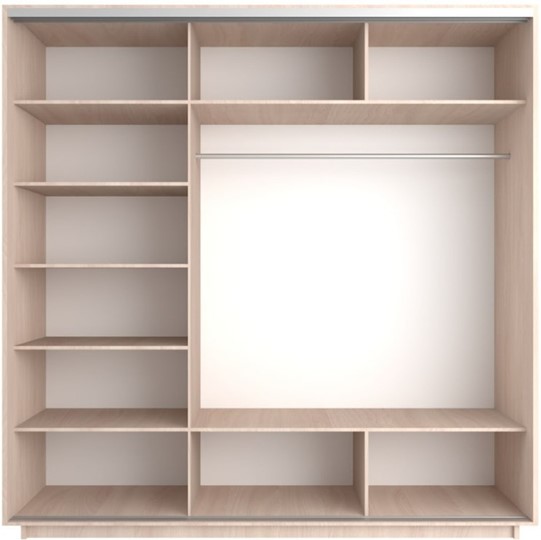Шкаф трехдверный Экспресс (Комби) 2100х600х2200, дуб молочный в Одинцово - изображение 1