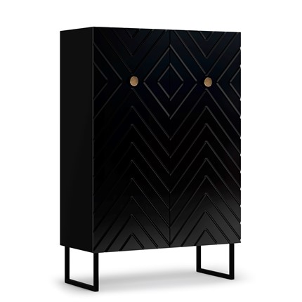 Шкаф низкий Марсель (Глянец Черный) в Химках - изображение
