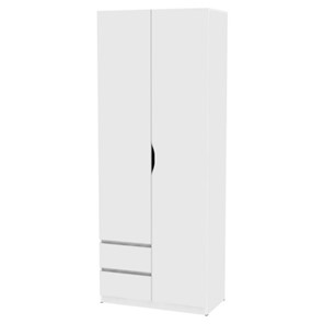 Шкаф 2-х дверный Мальта H203, Белый в Химках