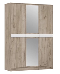 Шкаф 3-х дверный ШРК-3 Шарм с зеркалом Дуб Крафт Серый/Белый Бриллиант в Москве