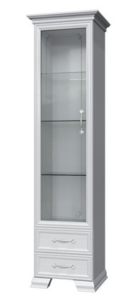 Шкаф-витрина Грация ШР-1, белый, 1 стекло, 420 в Одинцово - изображение