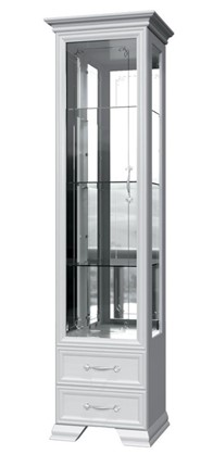 Шкаф-витрина Грация ШР-1, белый, 3 стекла, 420 в Одинцово - изображение