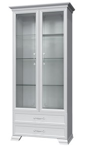 Шкаф-витрина Грация ШР-2, белый, 2 стекла в Одинцово