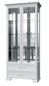 Шкаф-витрина Грация ШР-2, белый, 4 стекла в Одинцово