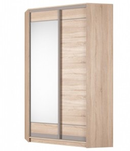 Угловой шкаф Аларти (YA-230х1250(602) (2) Вар. 4; двери D1+D2), с зеркалом в Одинцово - предосмотр