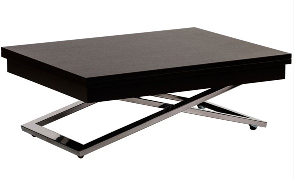 Журнальный стол-трансформер Cross, Венге/Нержавеющая сталь в Одинцово - изображение