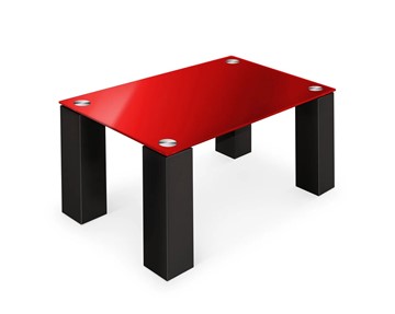 Журнальный столик Колизей-8, черный/красное стекло в Одинцово
