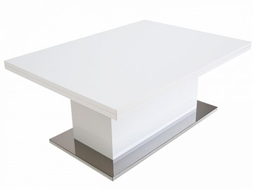 Складной стол-трансформер Slide GL, белый суперглянец в Серпухове