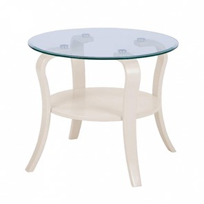 Стеклянный столик Аннет с каркасом цвета Бежевый в Коломне