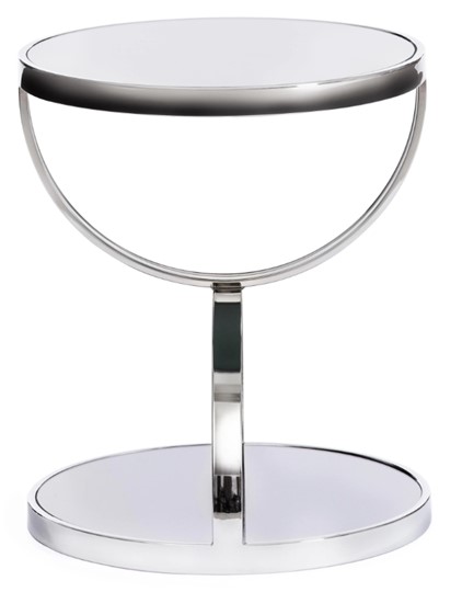 Столик GROTTO (mod. 9157) металл/дымчатое стекло, 42х42х50, хром в Подольске - изображение 1