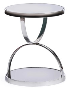 Стеклянный столик в гостиную GROTTO (mod. 9157) металл/дымчатое стекло, 42х42х50, хром в Подольске