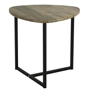 Круглый столик Мебелик BeautyStyle-11 (дуб крымский состаренный/черный) в Химках