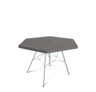 Журнальный столик SHT-S100 / SHT-ТT20 70 ЛДСП (бетон чикаго темно-серый/хром лак) в Подольске
