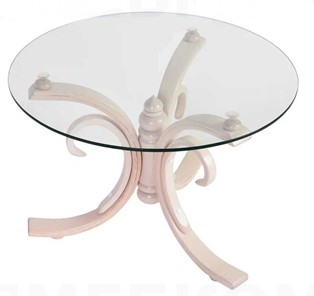 Стеклянный столик в зал СЖ 5 беленый дуб/стекло в Подольске
