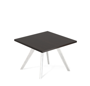 Журнальный столик SHT-S39 / SHT-TT 60/60 ЛДСП (венге луизиана/белый/патина серебро) в Подольске