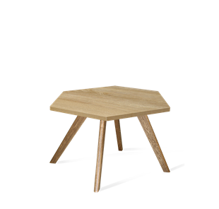 Шестигранный столик SHT-S39 / SHT-ТT20 60 ЛДСП (дуб песочный/брашированный коричневый) в Москве