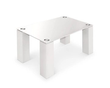 Журнальный столик Колизей-8, белый/белое стекло в Химках