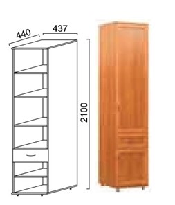 Шкаф 2-х дверный Александра-1, ПР-4, шимо светлый, МДФ с кожзамом в Одинцово