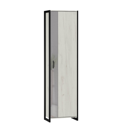 Одностворчатый шкаф Техно ЛД 678.320.000.002 Дуб крафт белый/черный (Корпус+дверь) в Одинцово - изображение