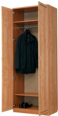 Шкаф 2-х дверный 100 со штангой, цвет Венге в Москве - изображение 1