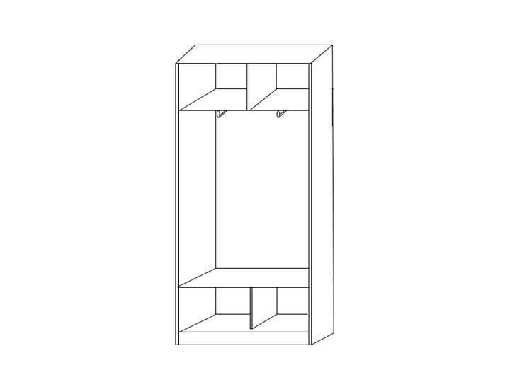 Шкаф 2-х дверный 2200х1200х420 с двумя зеркалами ХИТ 22-4-12/2-55 Дуб Млечный в Серпухове - изображение 1