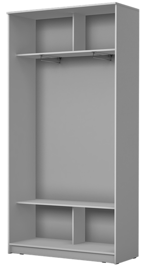 Шкаф 2-х дверный Хит-22-4-12/2-22 с цветным стеклом, средне-серый 074, Графит в Одинцово - изображение 1