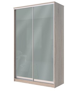 Шкаф 2-х дверный Хит-22-4-12/2-22 с цветным стеклом, средне-серый 074, Дуб сонома в Серпухове