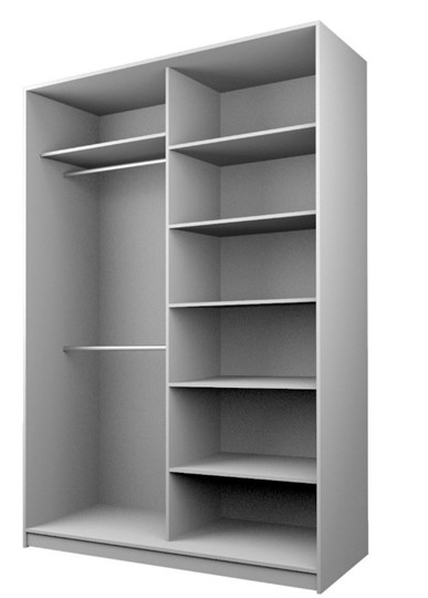 Шкаф 2-х дверный MAX МШ-23-6-16-22, Профиль Черный/Цвет Белый/Oracal Черный в Подольске - изображение 1