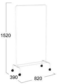 Гардеробная вешалка на колесиках Радуга 2-ВНП 299 Белый в Подольске - предосмотр 1