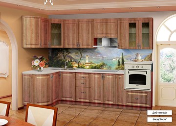Модульная кухня Веста 1330х2800, цвет Дуб темный в Серпухове