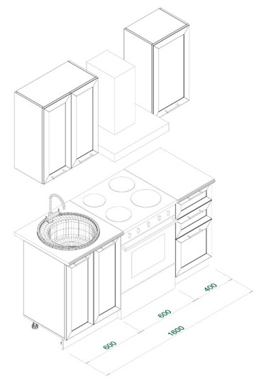 Кухонный гарнитур МК РИВЬЕРА Комплект №1 1,0м ПВХ Белый в Серпухове - изображение 5