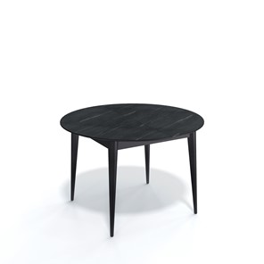 Обеденный круглый стол Kenner W1200 (Черный/Мрамор серый) в Химках