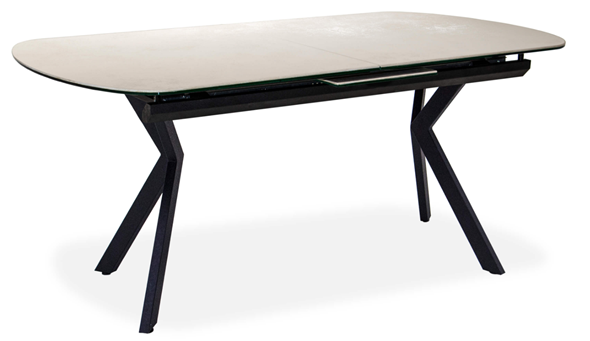 Кухонный стол раскладной Шамони 1CX 140х85 (Oxide Avorio/Графит) в Одинцово - изображение