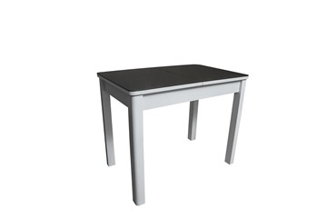 Кухонный стол раскладной Айсберг-2СТ белое/черное/прямые массив в Одинцово