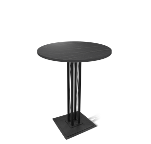 Небольшой стол SHT-TU6-BS1/H110 / SHT-TT 80 ЛДСП (камень пьетра гриджио черный/черный) в Серпухове