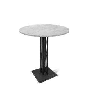Барный стол SHT-TU6-BS1/H110 / SHT-TT 90 ЛДСП (бетон чикаго светло-серый/черный) в Подольске