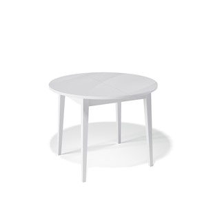 Кухонный раскладной стол Kenner 1000M (Белый/Стекло белое сатин) в Одинцово