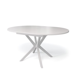 Кухонный стол раскладной Kenner B1300 (Белый/Стекло белое сатин) в Химках