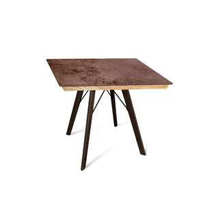 Керамический обеденный стол SHT-TU9/ТT8 60/60 (венге/прозрачный лак/коричневая сепия) в Химках