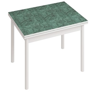 Кухонный обеденный стол СТ22, Белый/Зеленый мрамор в Подольске