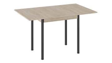 Кухонный стол раскладной Родос тип 2 с опорой d40 (Черный муар/Дуб Сонома) в Химках - предосмотр 1