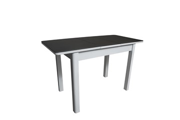 Кухонный стол раскладной Айсберг-2СТ белое/черное/прямые массив в Одинцово - предосмотр 1