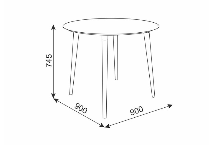 Стол кухонный Сканди 2, белый/светлый лак в Подольске - изображение 1