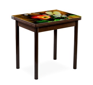 Кухонный пристенный стол СПА-01 СТФ, венге/фотопечать дерево/опоры прямые коричневые в Подольске - предосмотр