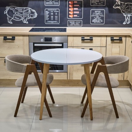 Кухонный стол круглый Серый камень 90*90 см ЛДСП в Москве - изображение 15
